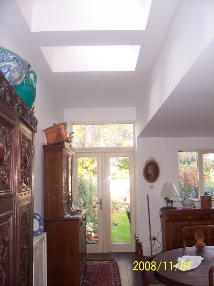 Internal view of the two story house extension in Glasnevin, Dublin 9